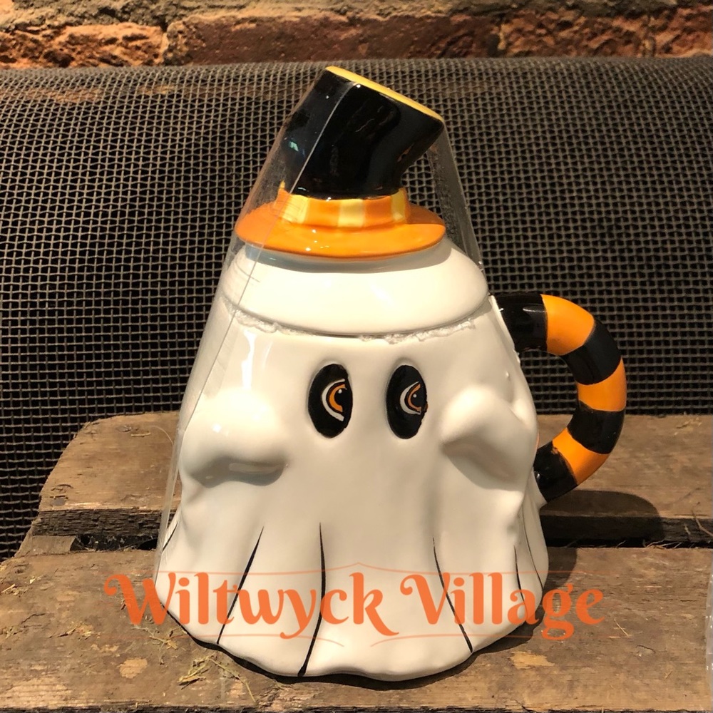 Transpac Little Village by Shelly Comiskey Ghost Mug With Topper